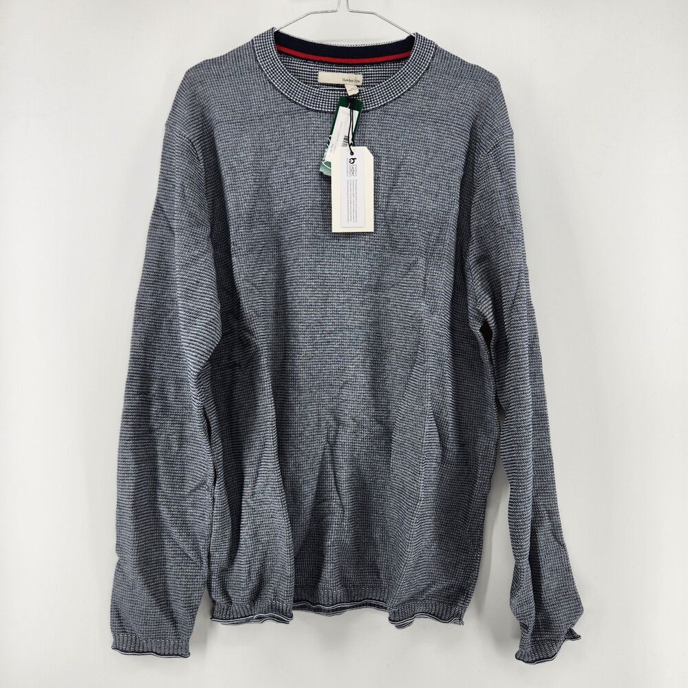 Hawker Rye Men's Large Lightweight Crewneck Sweater NWT 100% Cotton